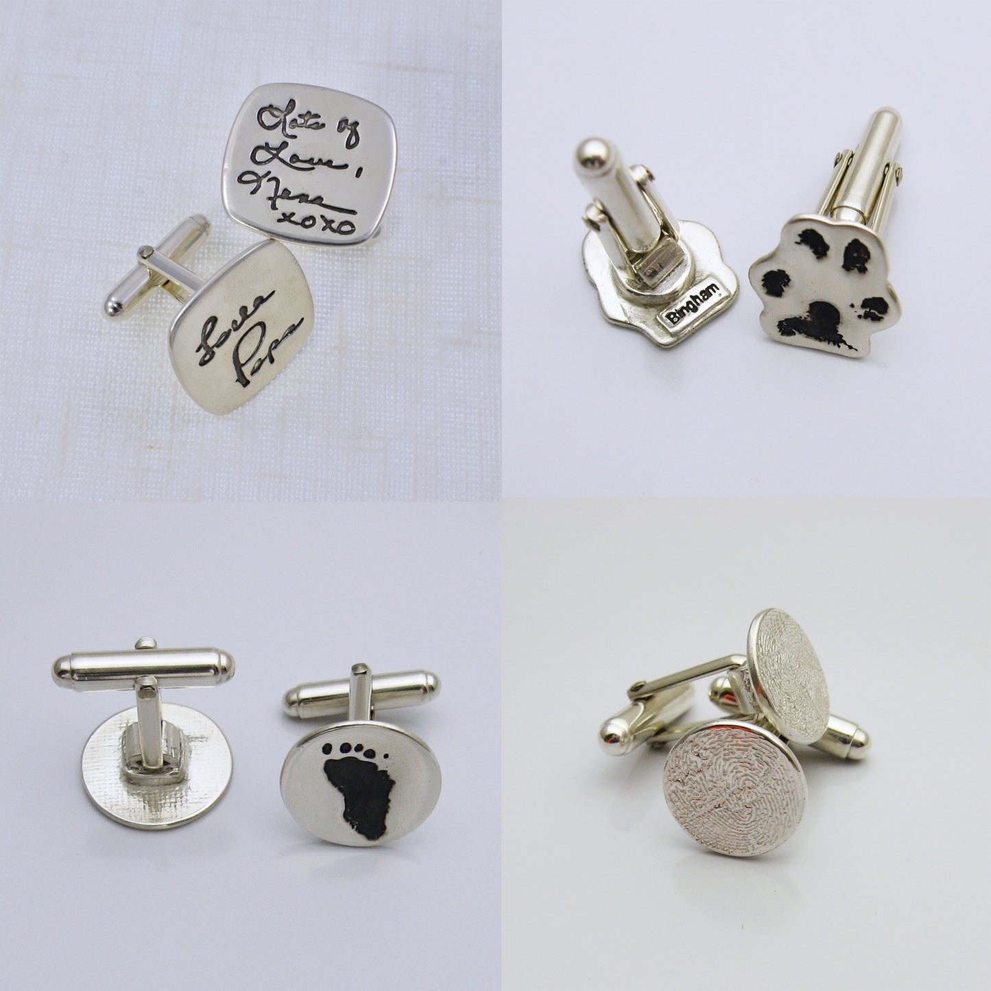 Photo Collage of Various Cufflinks Designs