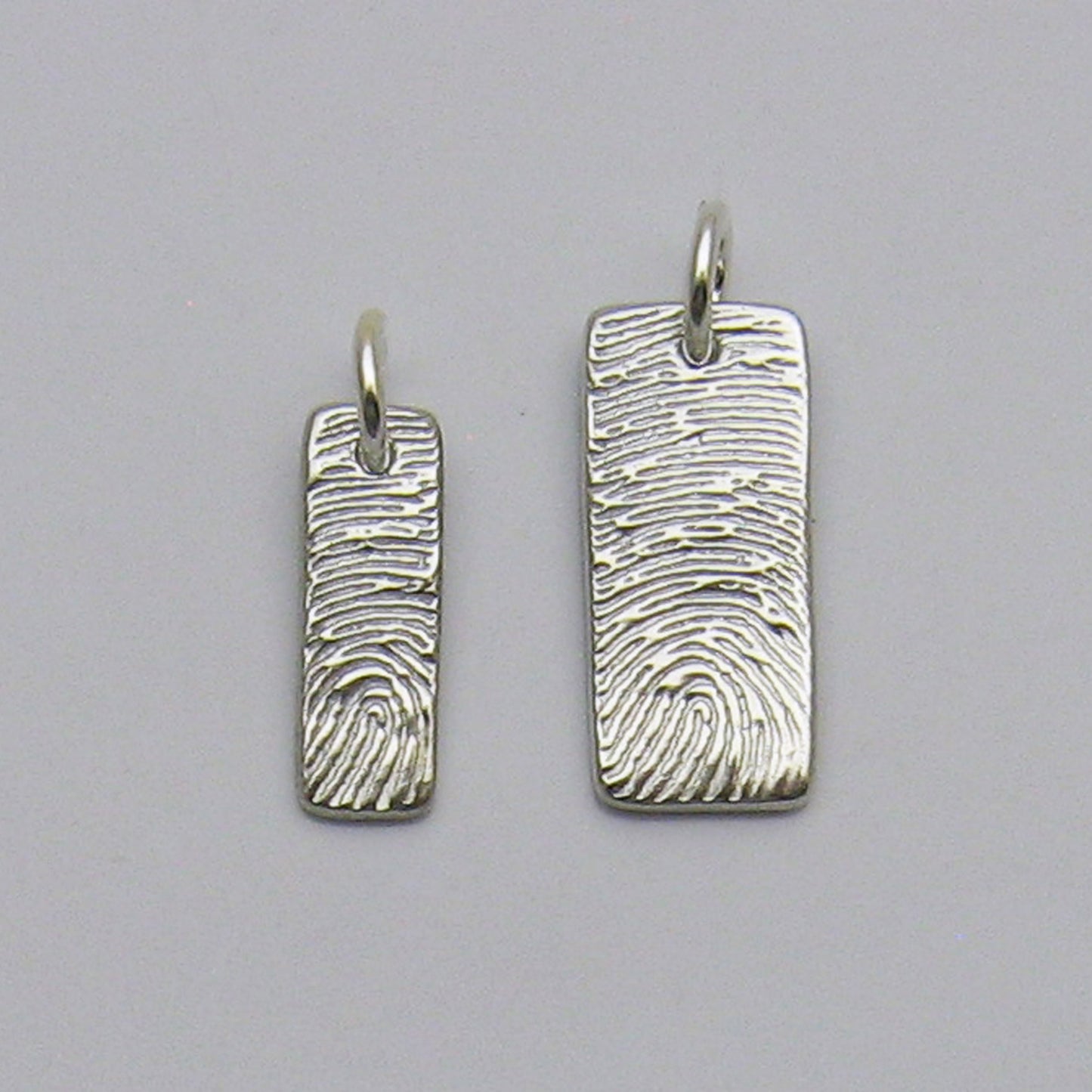 Fingerprint Bar Pendants Both Sizes