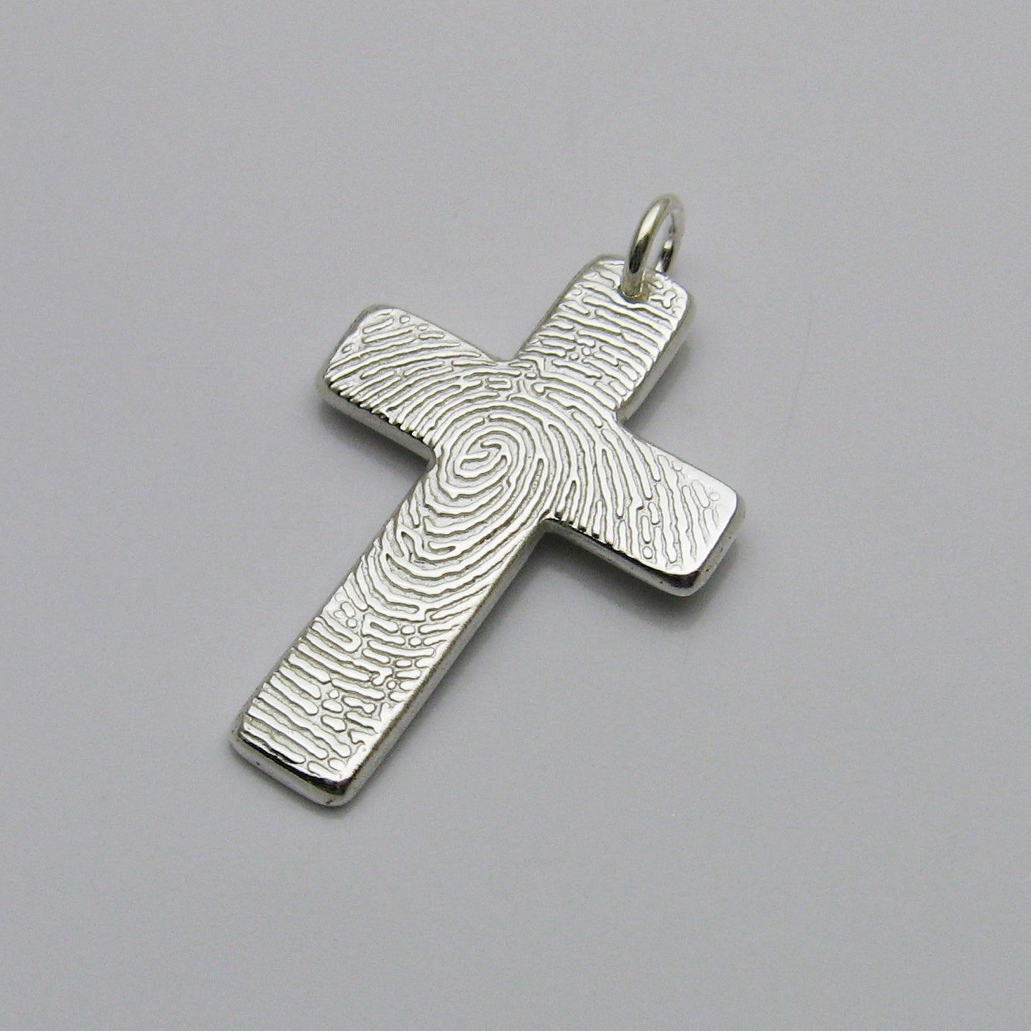 Cross Fingerprint Pendant