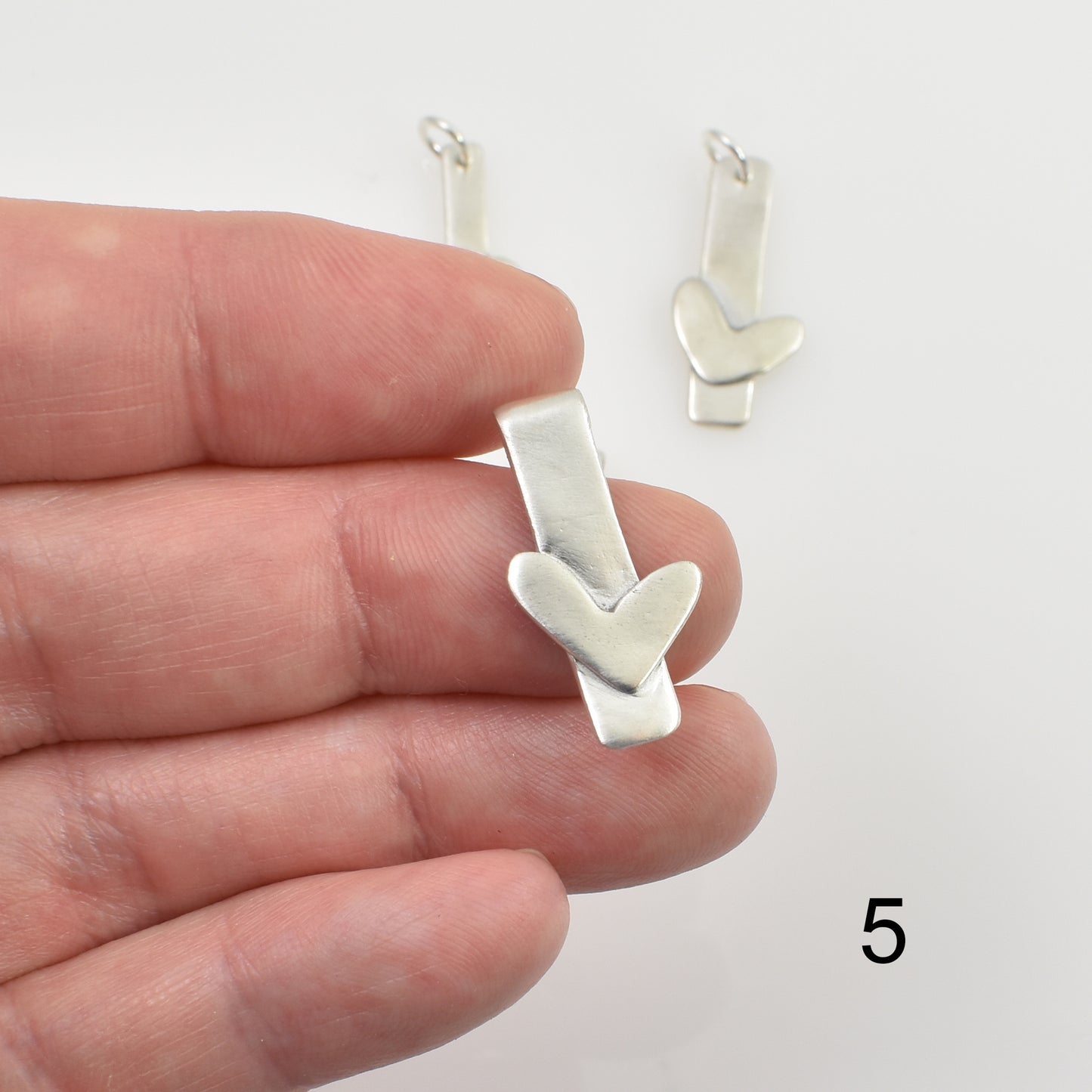 Playful Hearts - Heart on Bar Charms | Sterling Silver