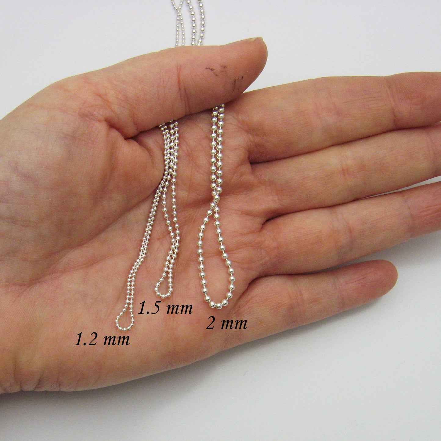 Sterling Silver Ball Chain Necklace