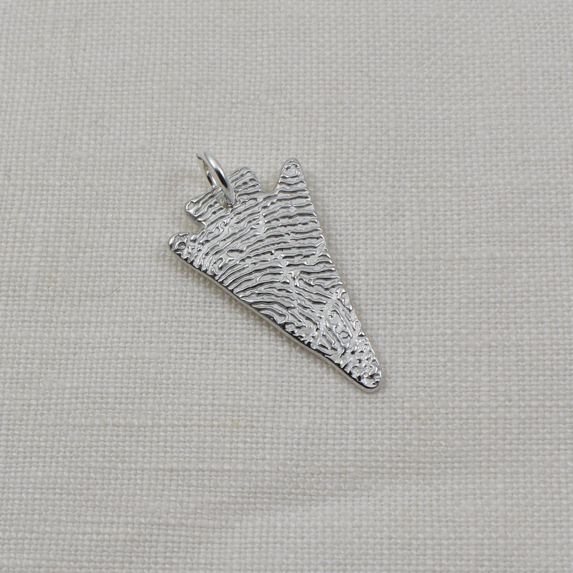 Narrow Arrowhead Fingerprint Pendant