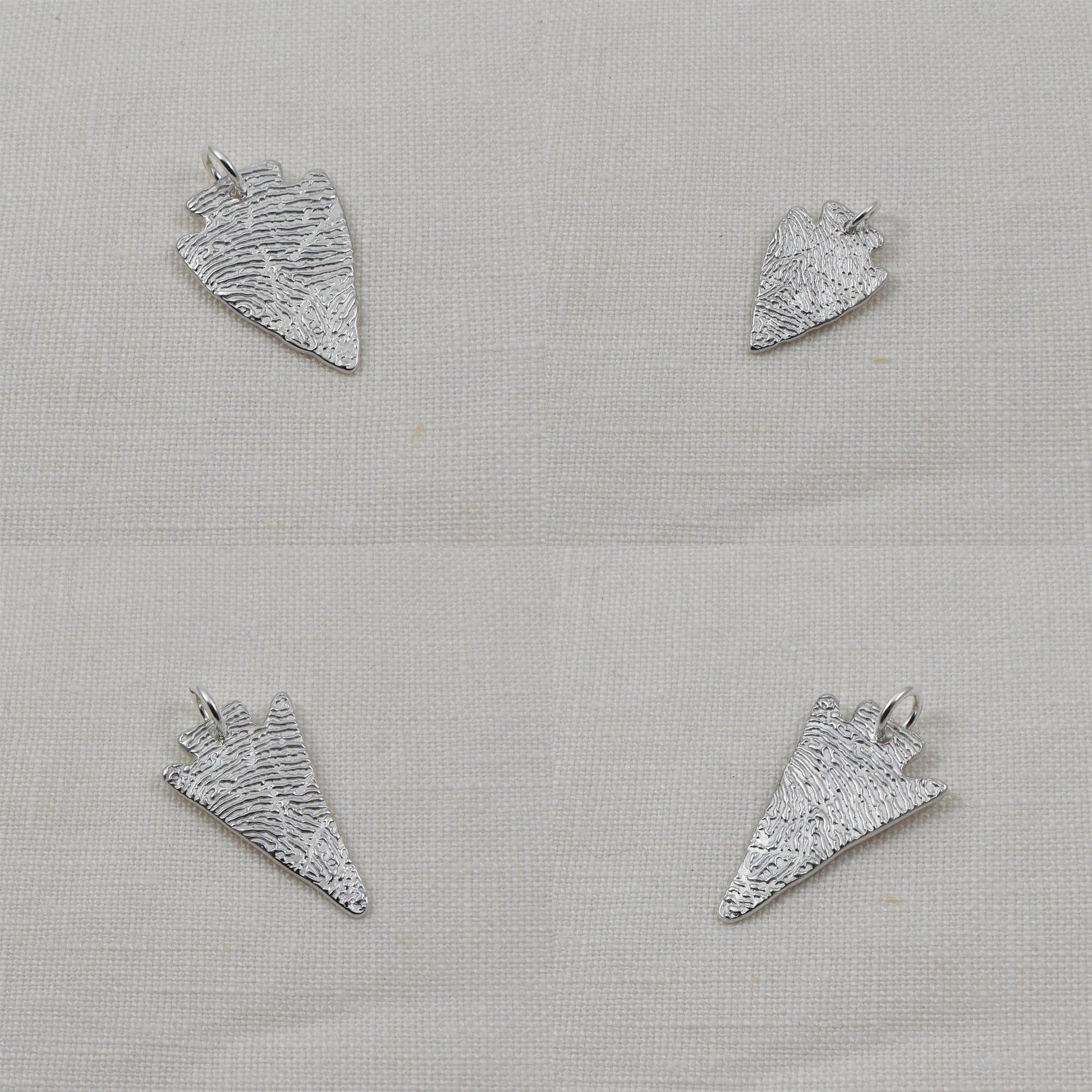 4 Arrowhead Fingerprint Pendants