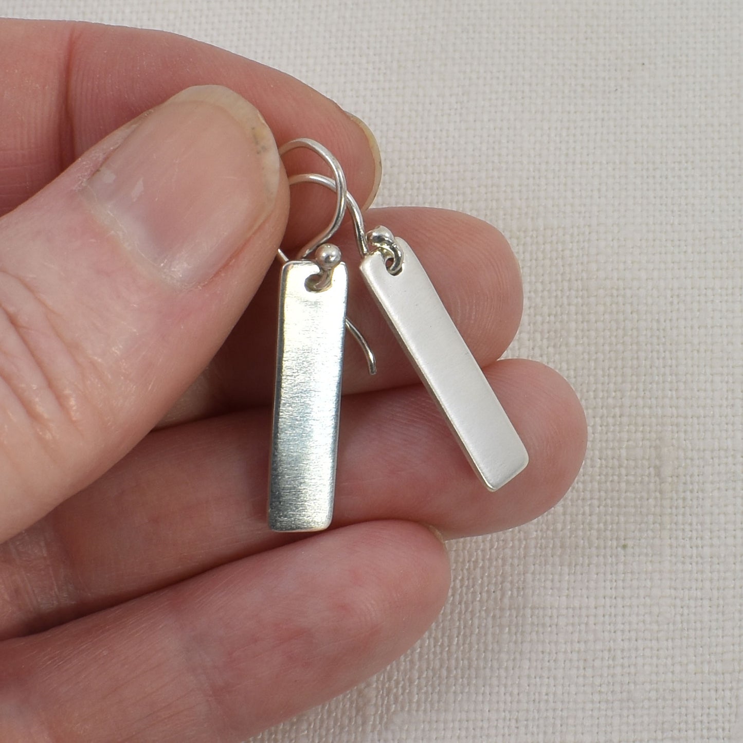 Silver Bar Earrings