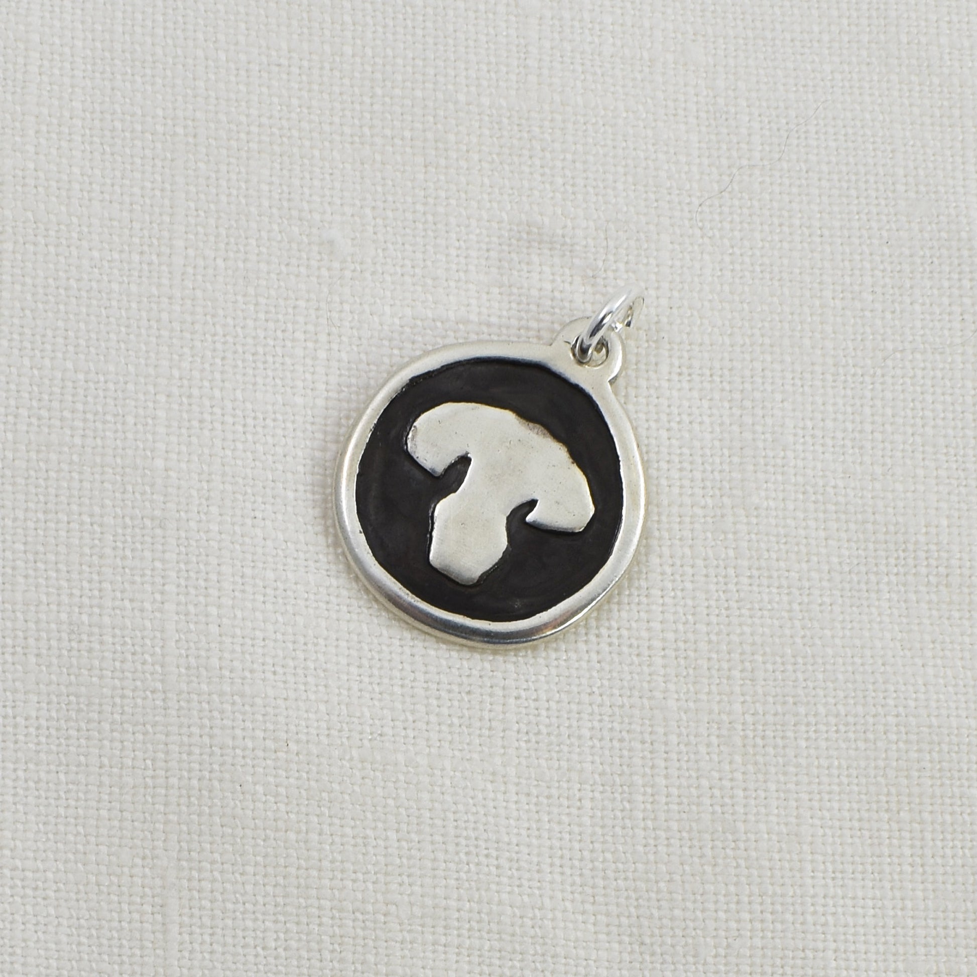 Dog Nose Embossed Circle Pendant, Necklace or Keychain