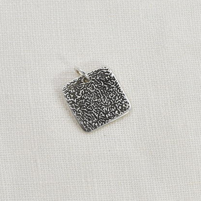 Dog Nose Textured Square Pendant or Necklace