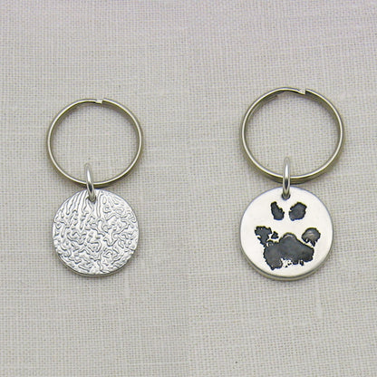 Dog Nose Textured Circle Pendant or Necklace