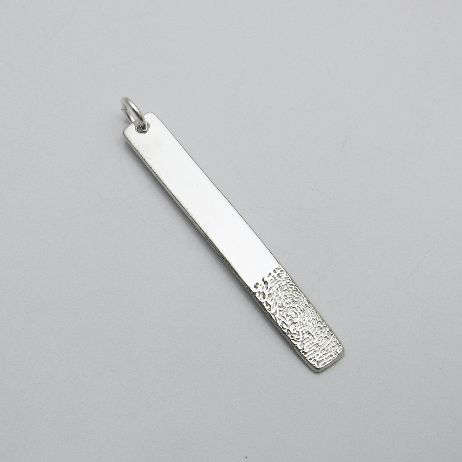 Narrow Bar Fingerprint Pendant