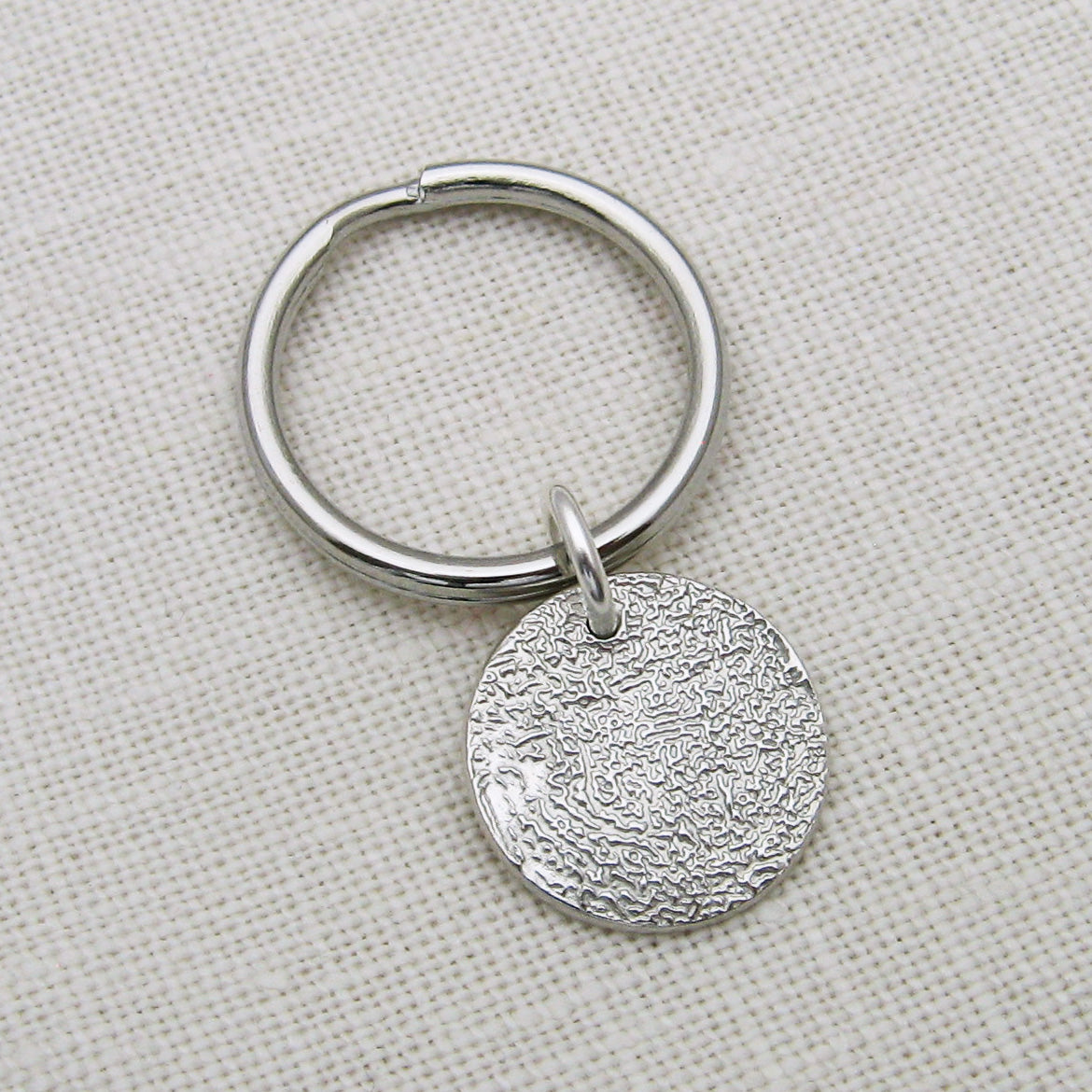 Fingerprint Circle Keychain
