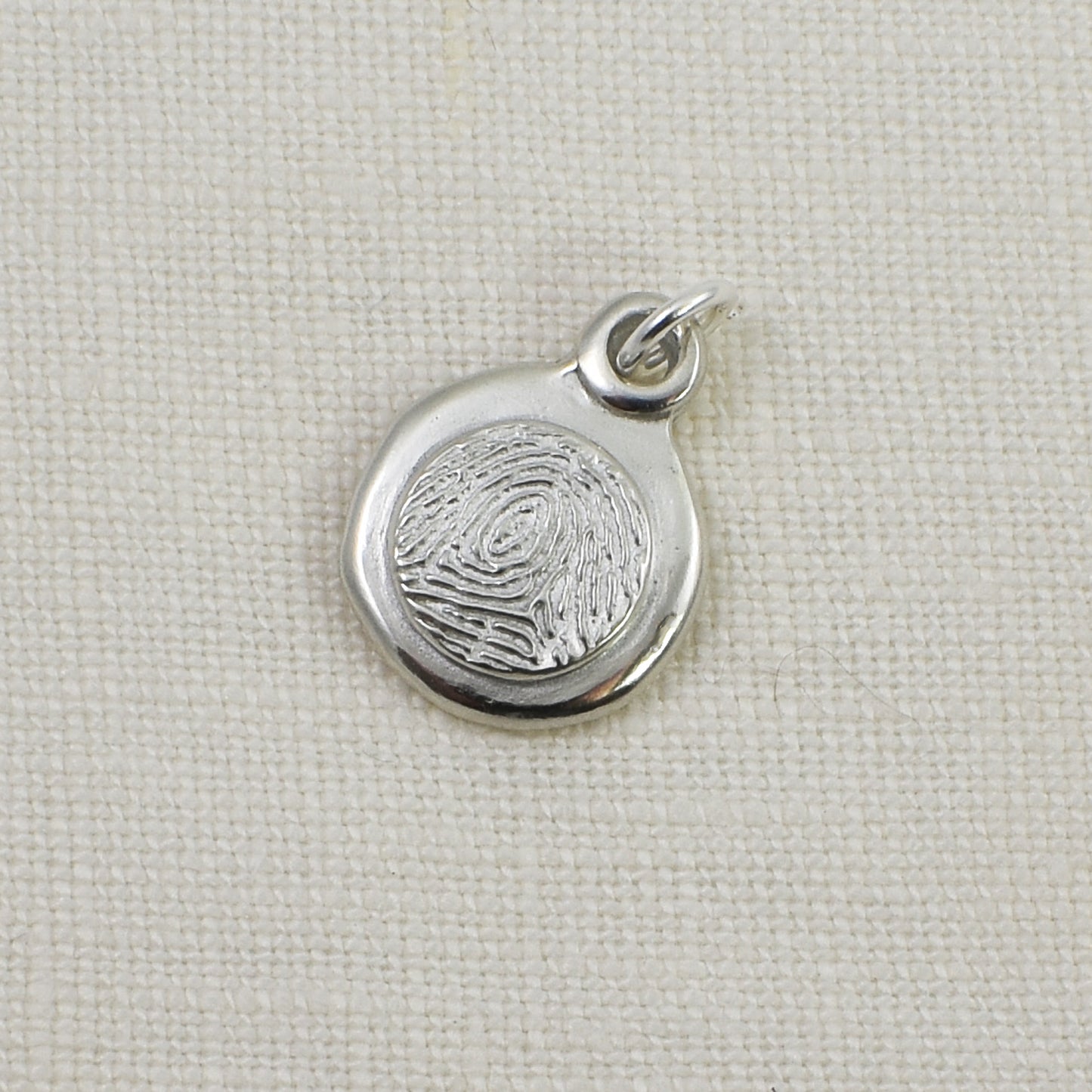 Fingerprint Pendant Circle Layered Elements