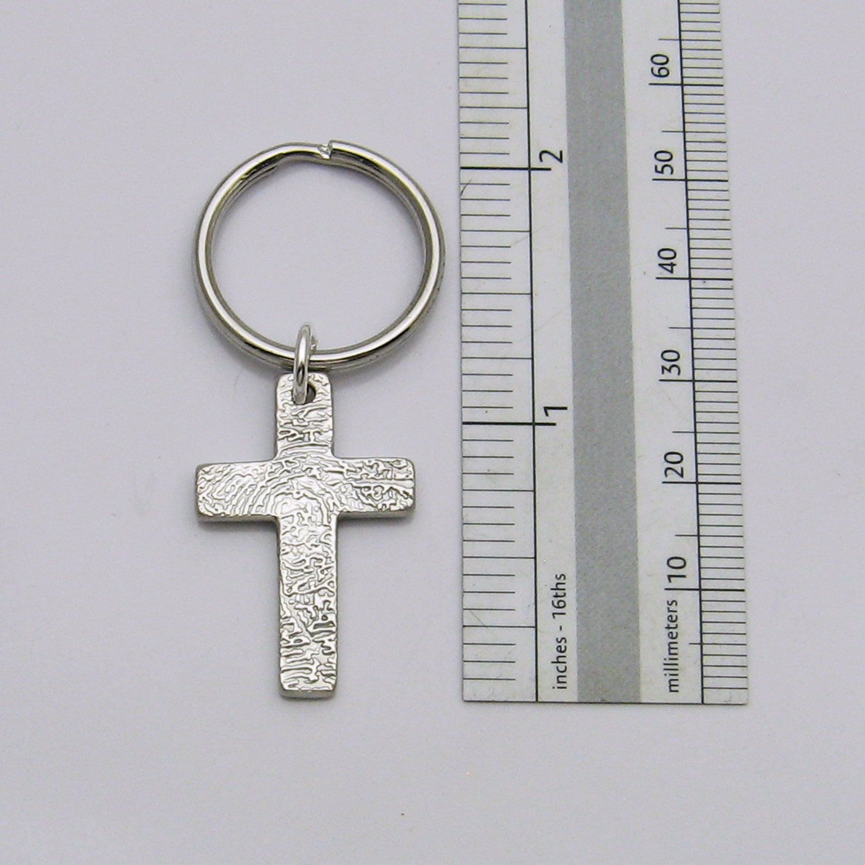 Cross Fingerprint Keychain