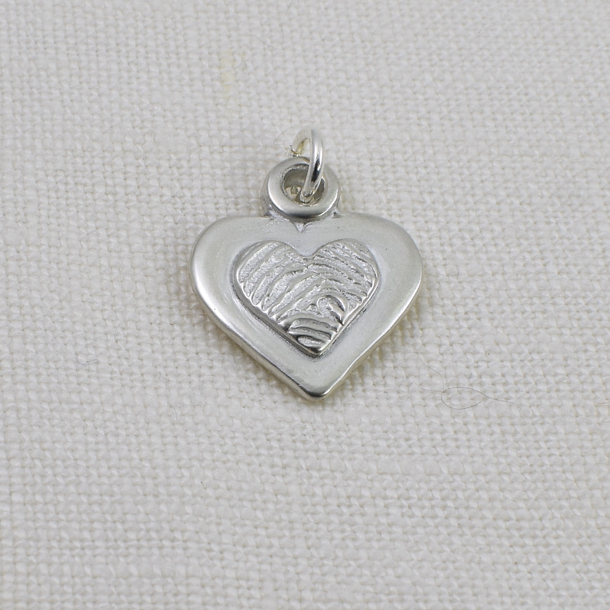 Fingerprint Pendant Heart - Layered Elements, Sterling Silver – A ...