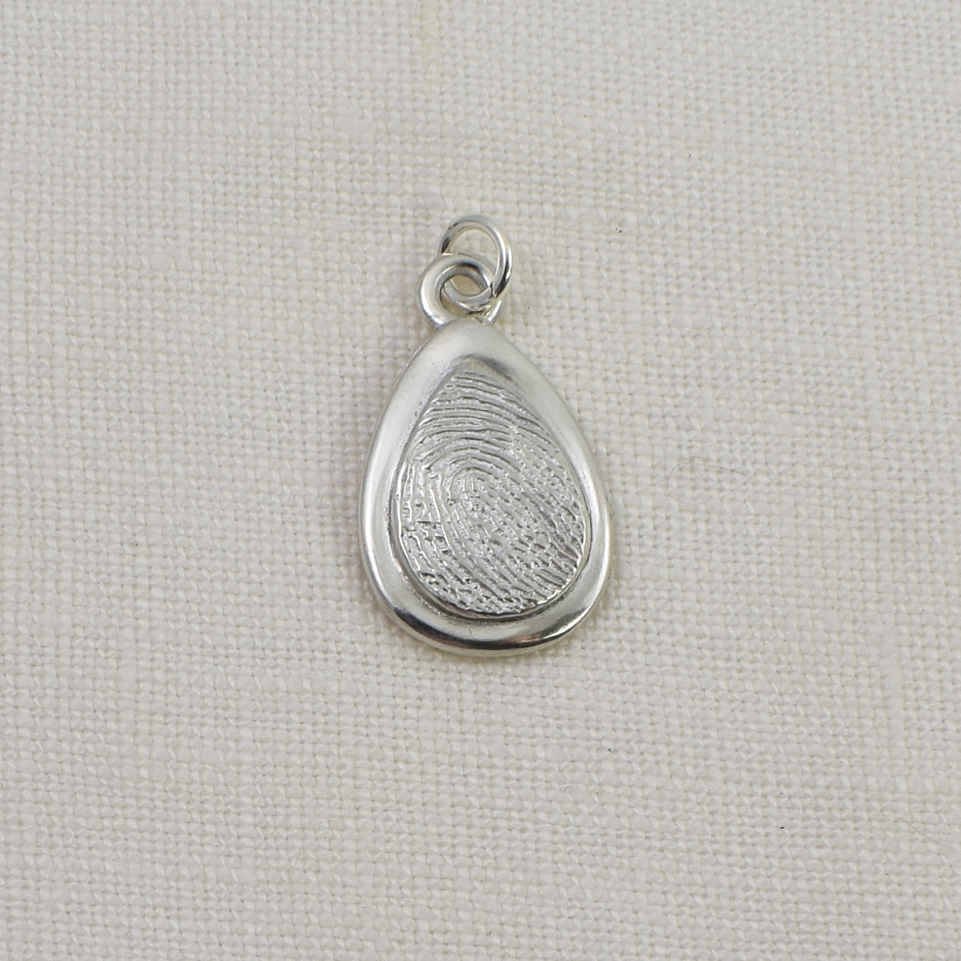 Teardrop Fingerprint Pendant Layered Elements