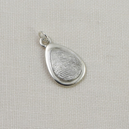 Teardrop Fingerprint Pendant Layered Elements