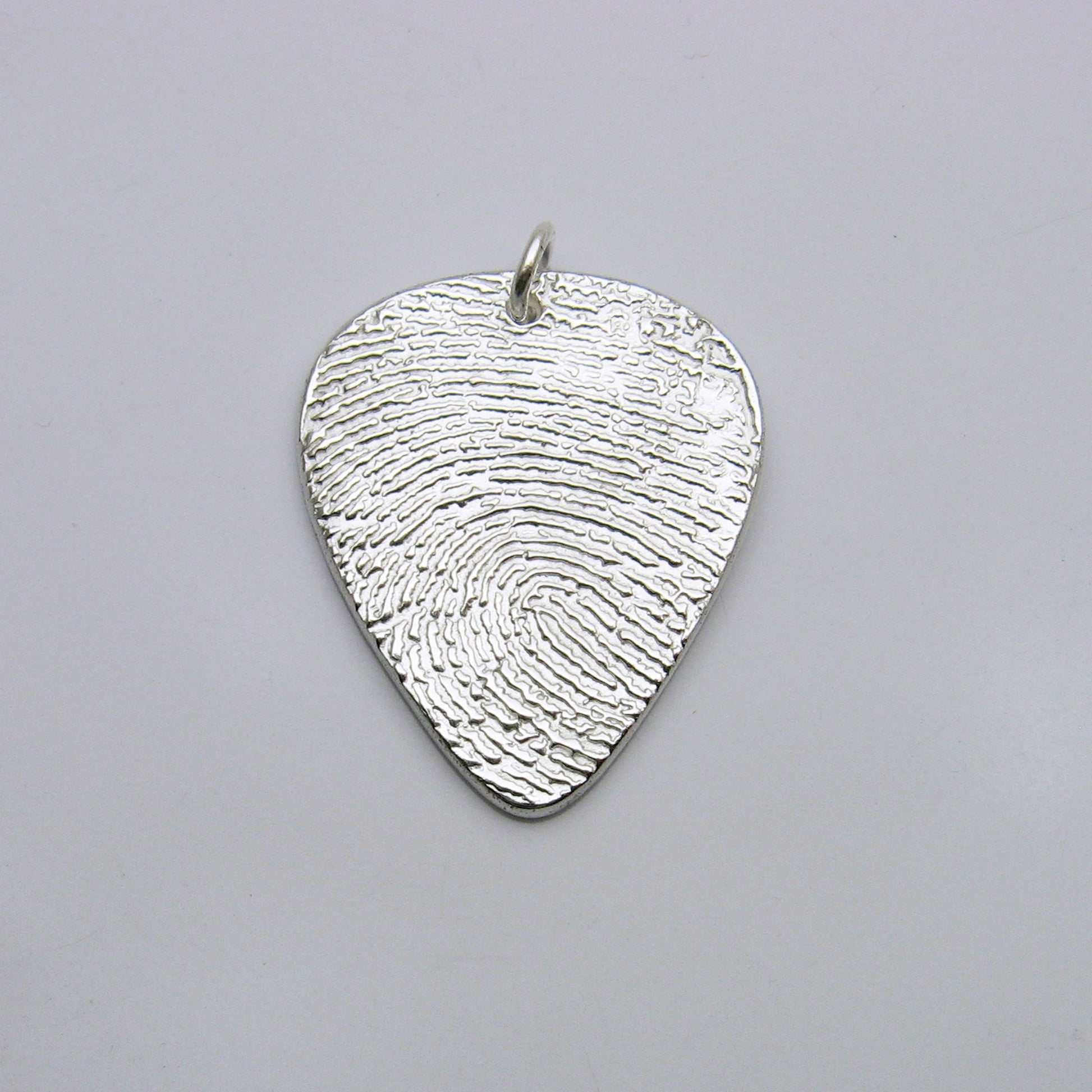 Guitar Pick Fingerprint Pendant