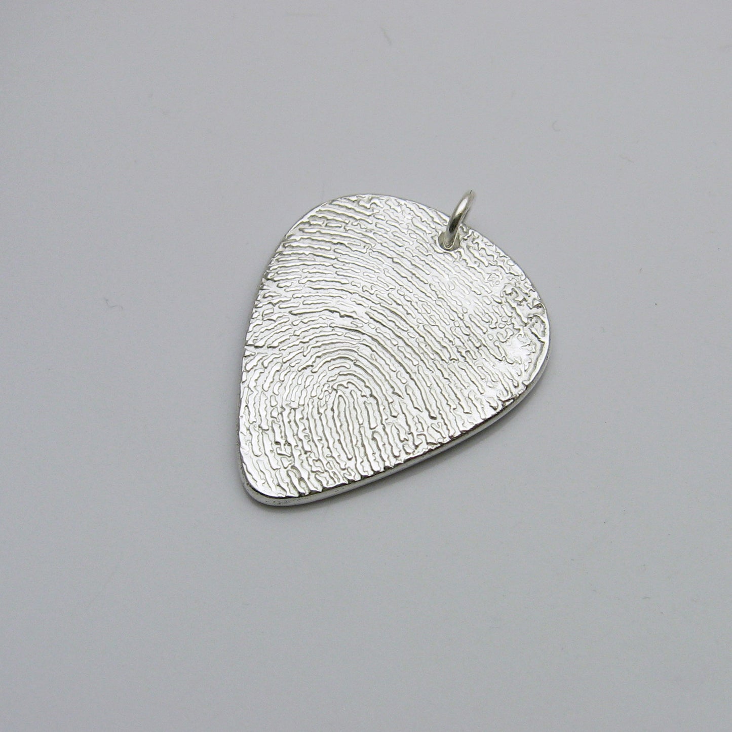 Guitar Pick Fingerprint Pendant