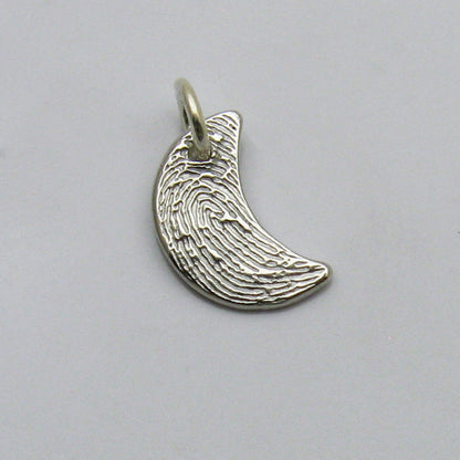 Half Moon Fingerprint Pendant