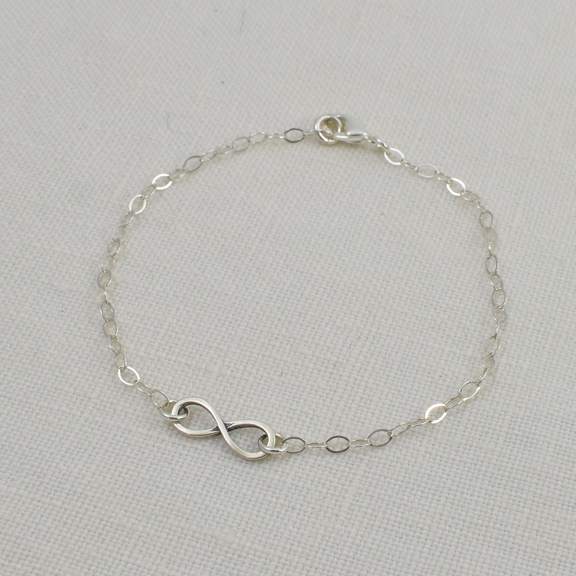 Small Link Sterling Silver Infinity Bracelet