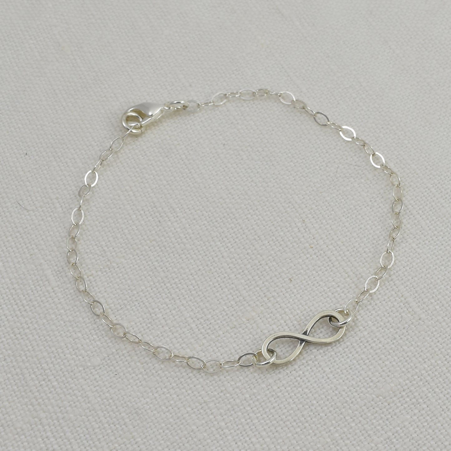 Small Link Sterling Silver Infinity Bracelet