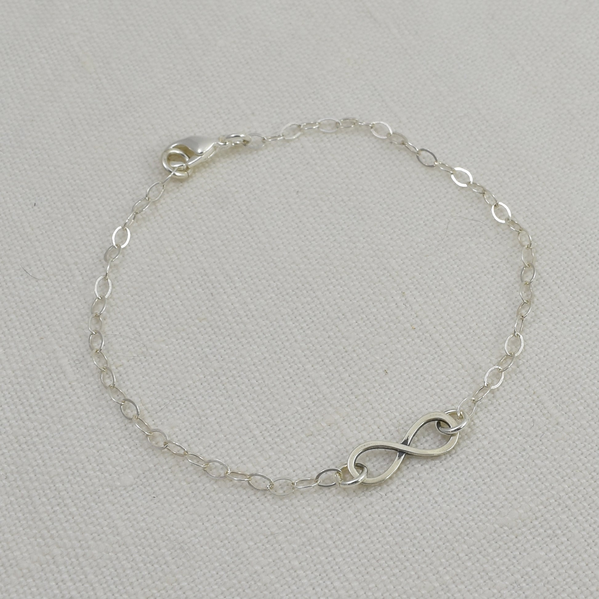 Small Link Sterling Silver Infinity Bracelet