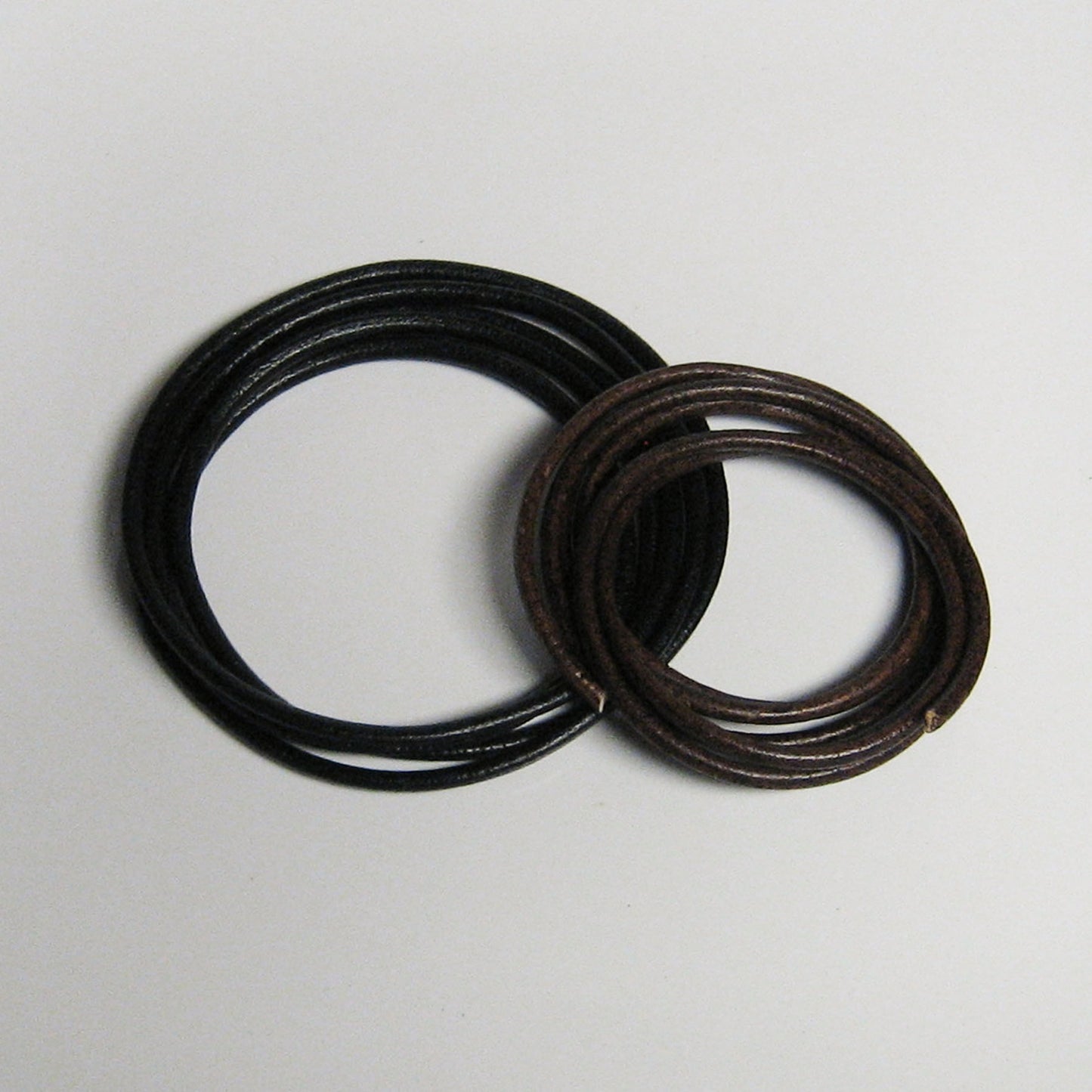 Black and Brown Round Leather Cord