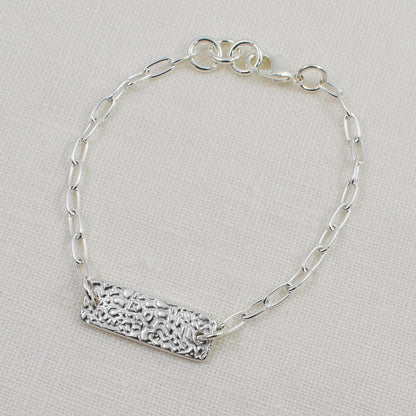 Bar Dog Nose Texture Bracelet, Linked Memories Collection.  