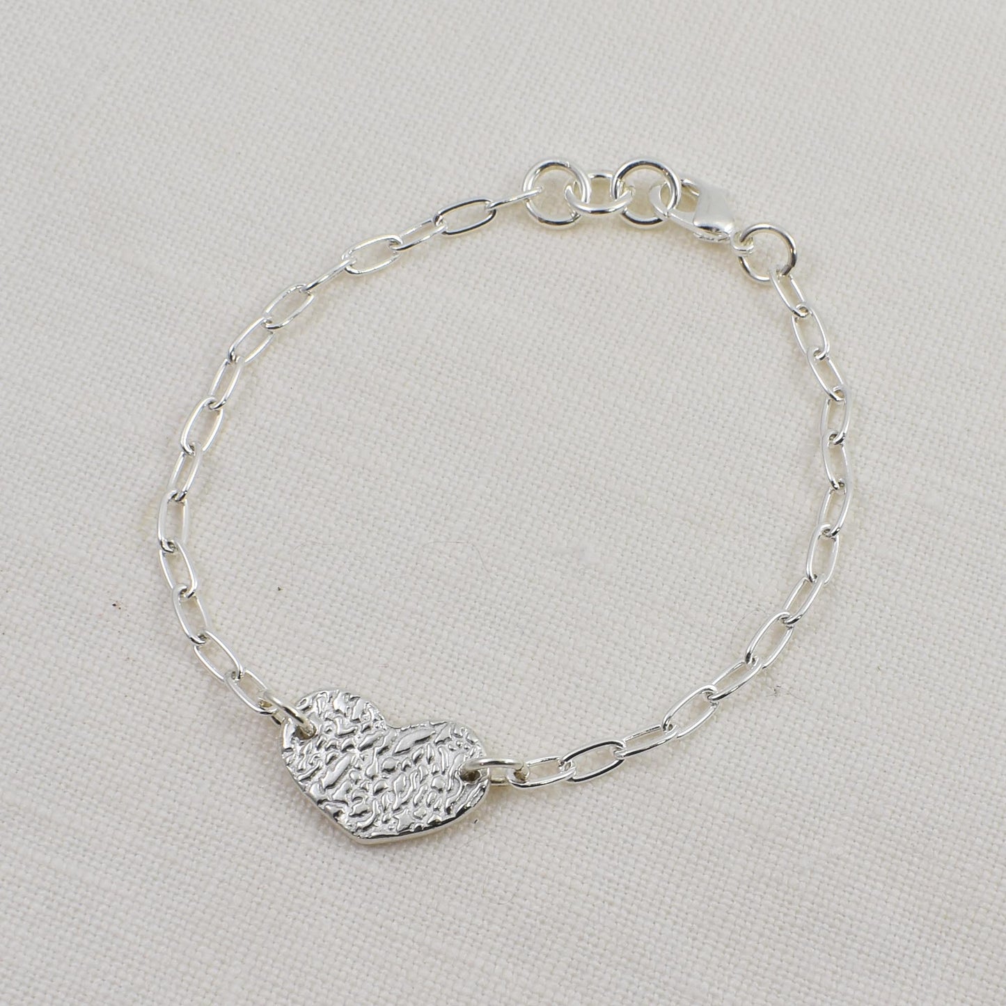 Heart Dog Nose Texture Bracelet, Linked Memories Collection.  