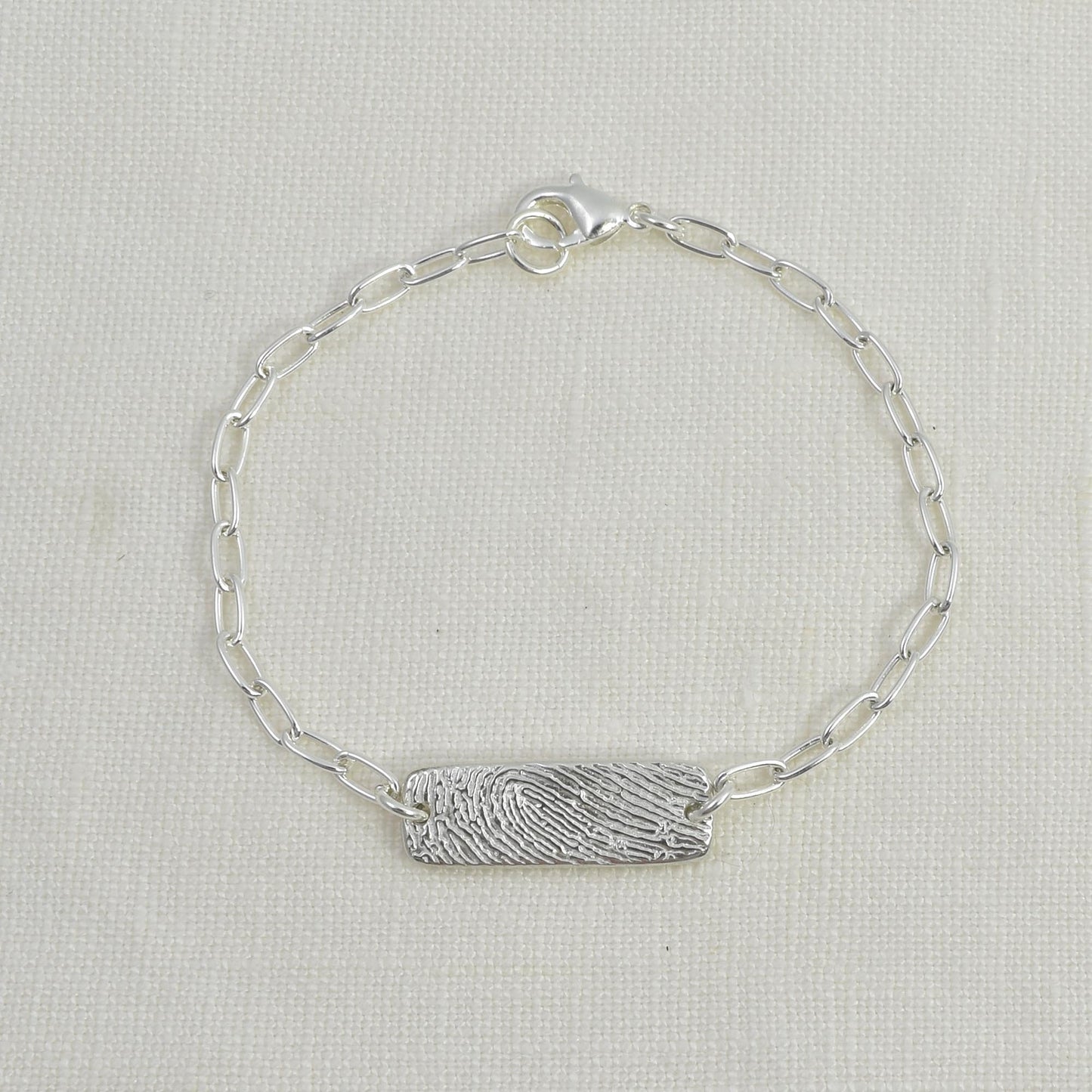 Fingerprint Bar Link Bracelet