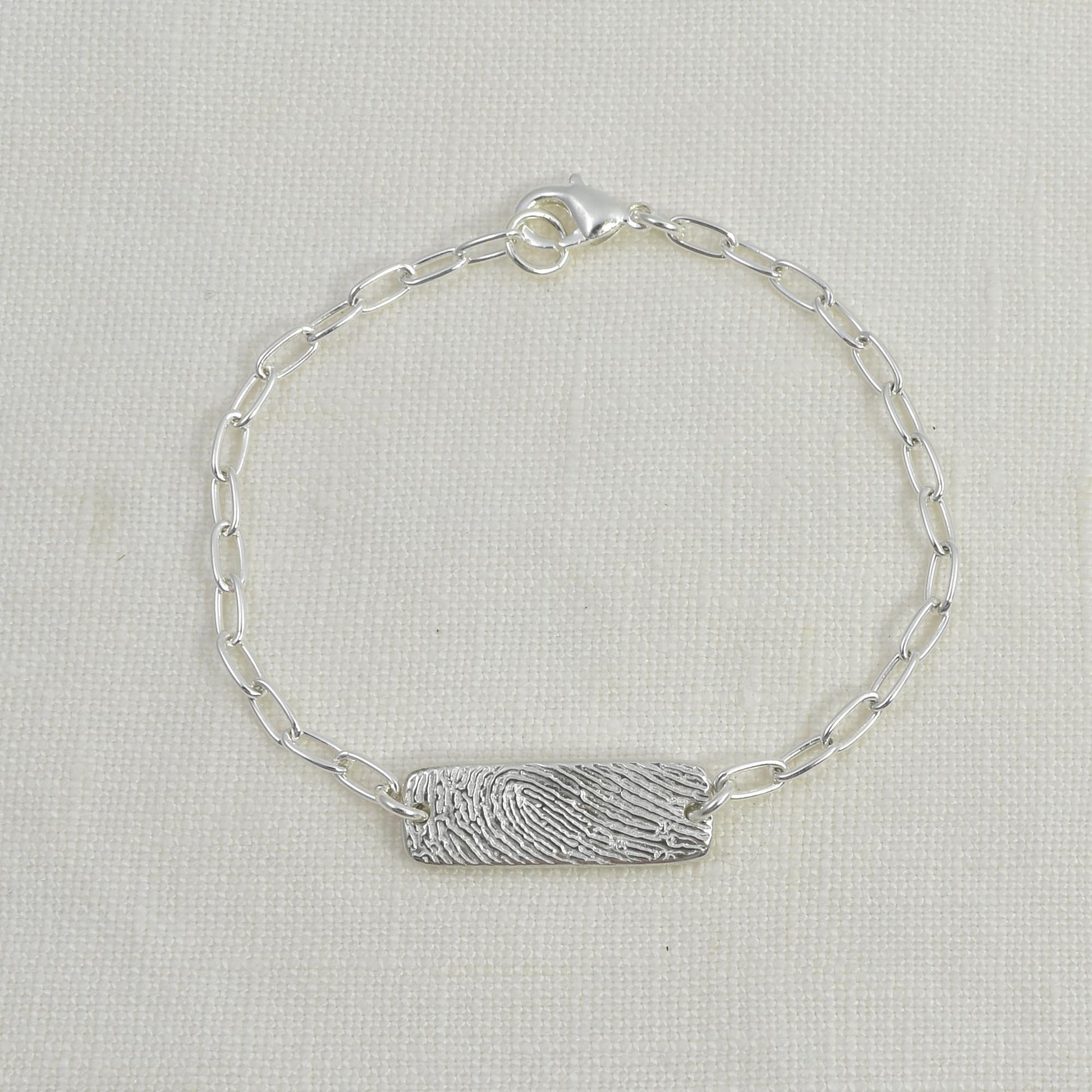 Fingerprint Bar Link Bracelet