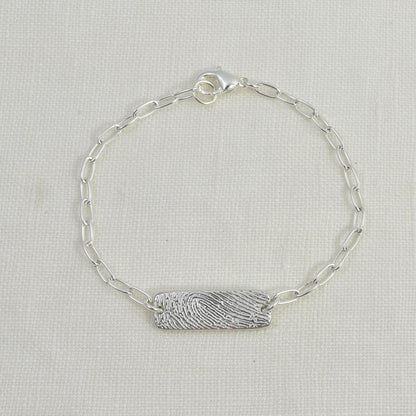 Fingerprint Bar Link Bracelet