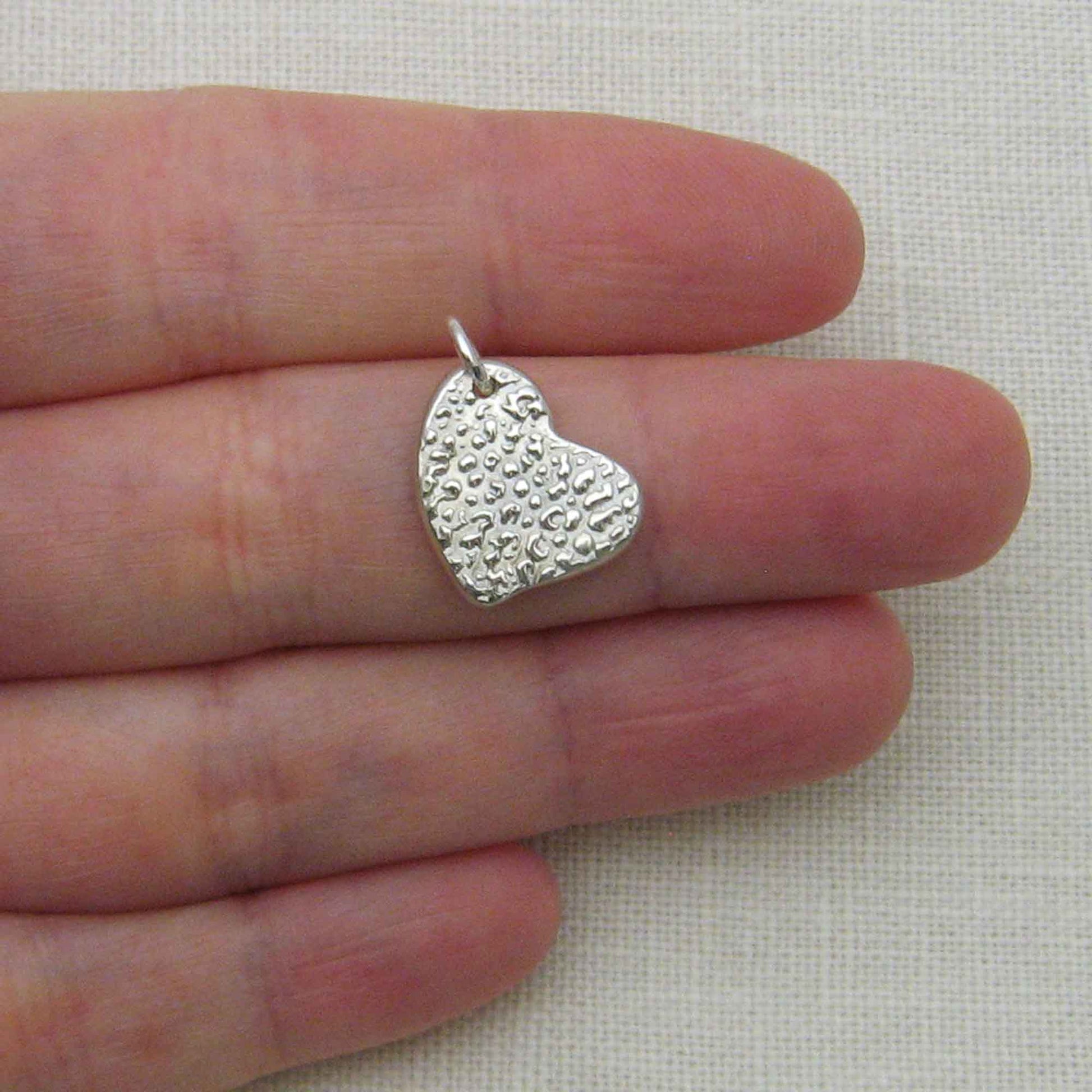 Asymmetrical Heart Dog Nose Textured Pendant