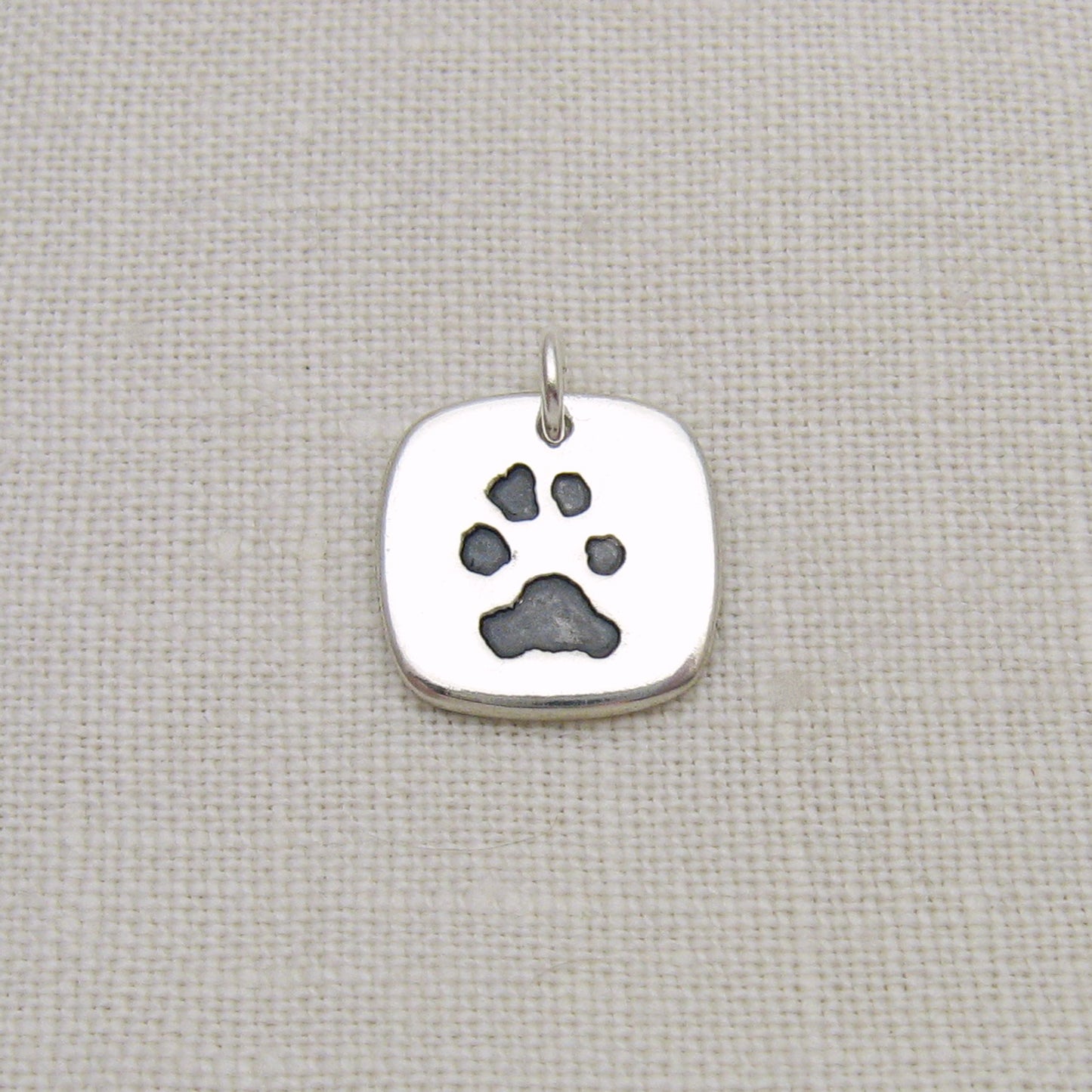 Rounded Square Pet Photo or Paw Print Pendant
