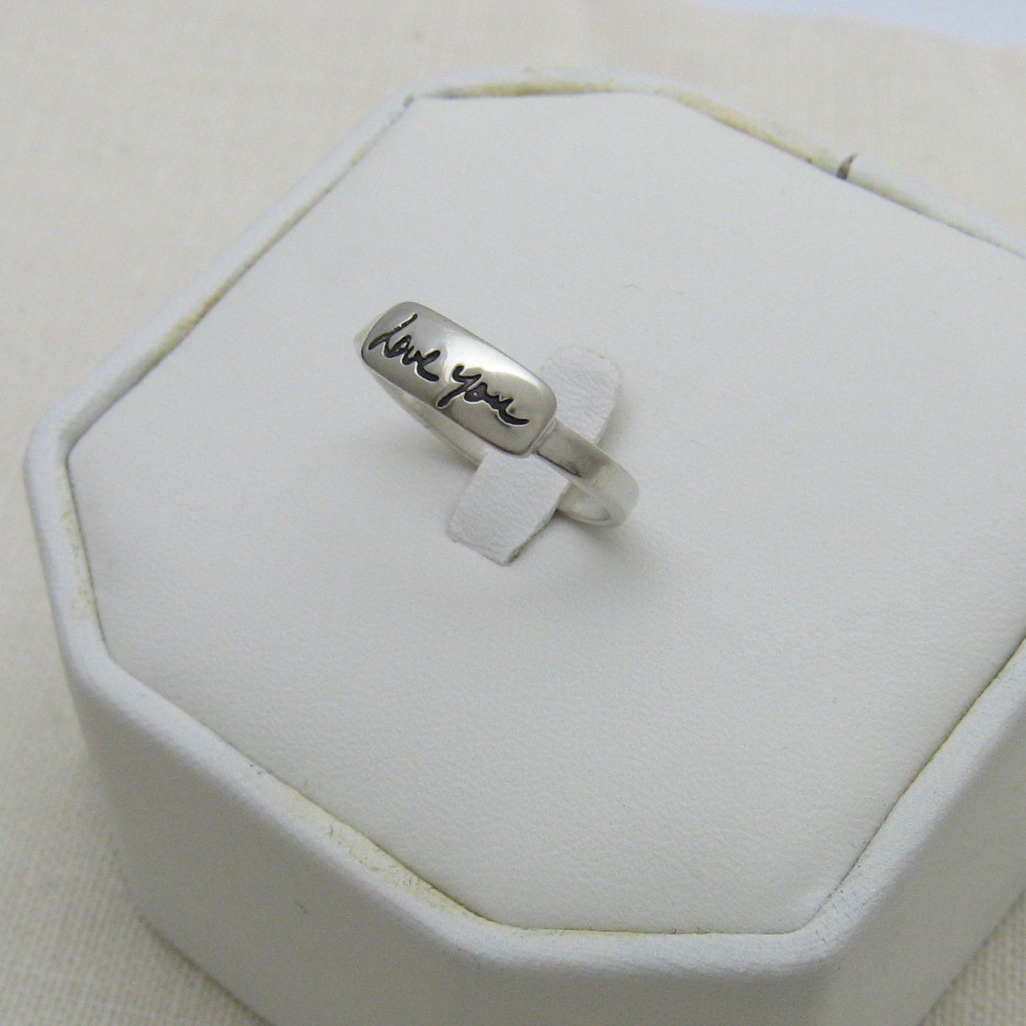 sterling silver handwriting ring