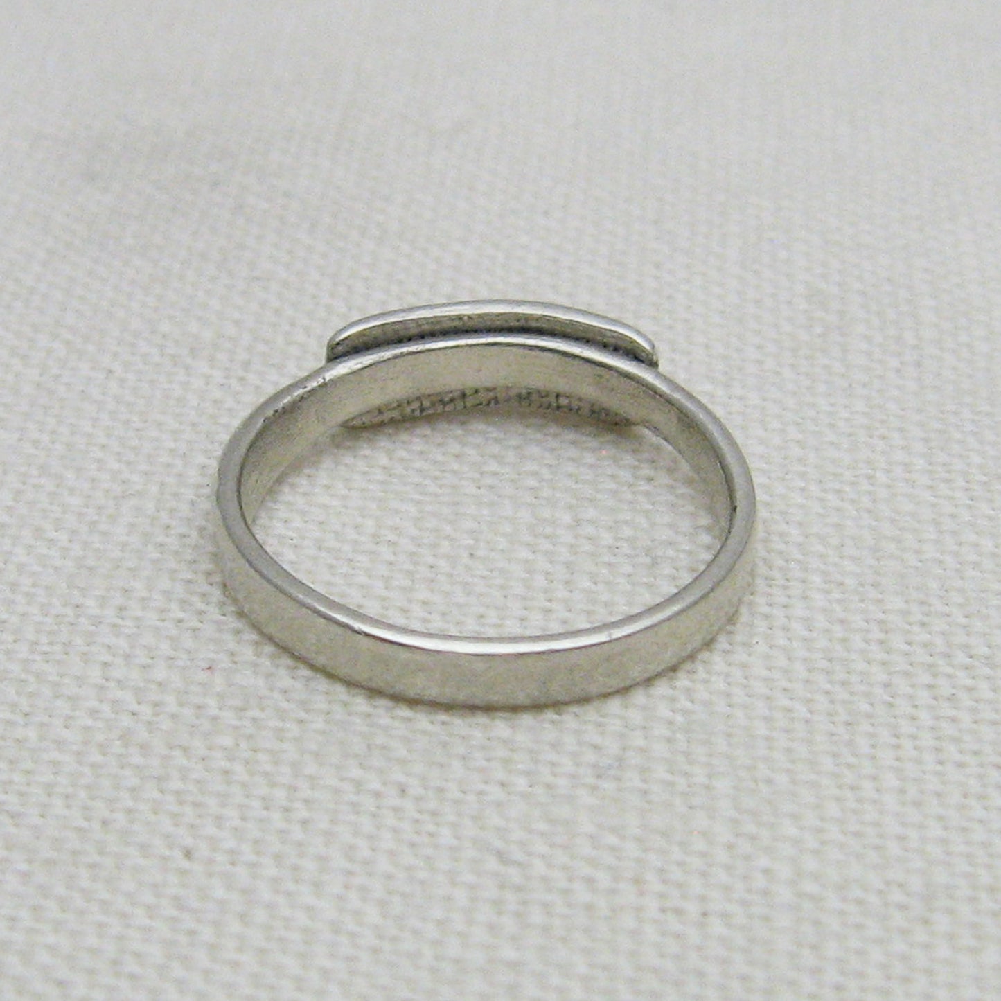 sterling silver handwriting ring back