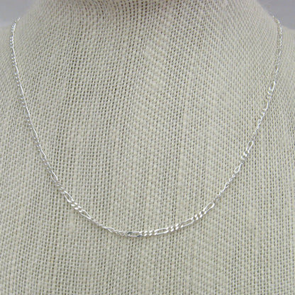 Sterling Silver 3+1 Figaro Chain Necklace