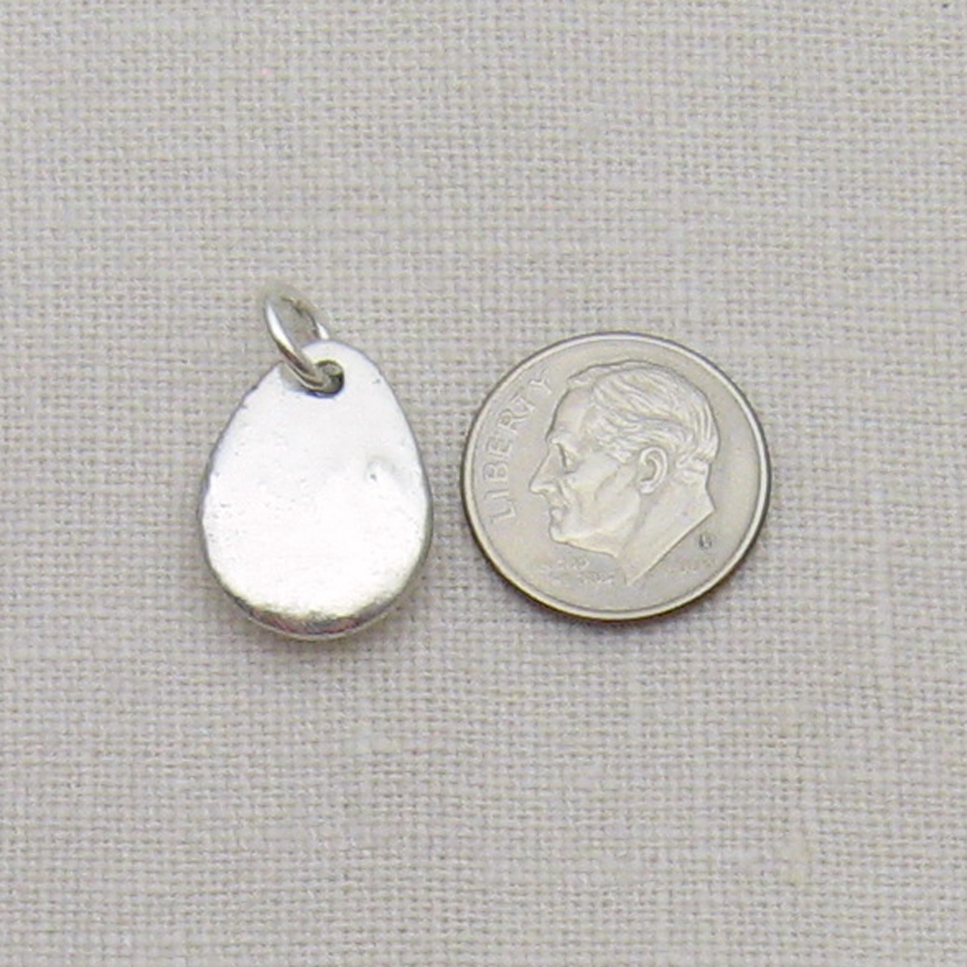 Teardrop Cremation Ashes Pendant Size Reference