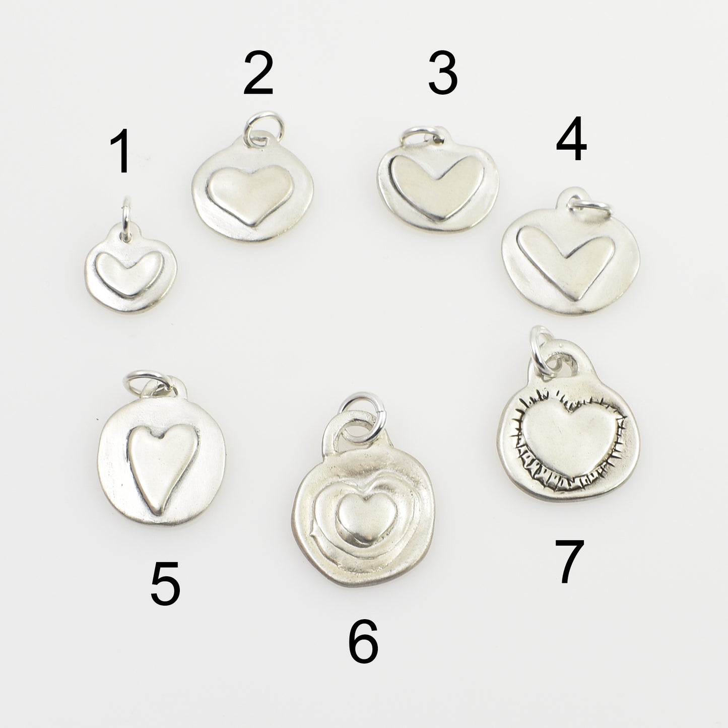 Timeless Hearts - Hearts on Circles - All Charms with Item Associated Item Numbers