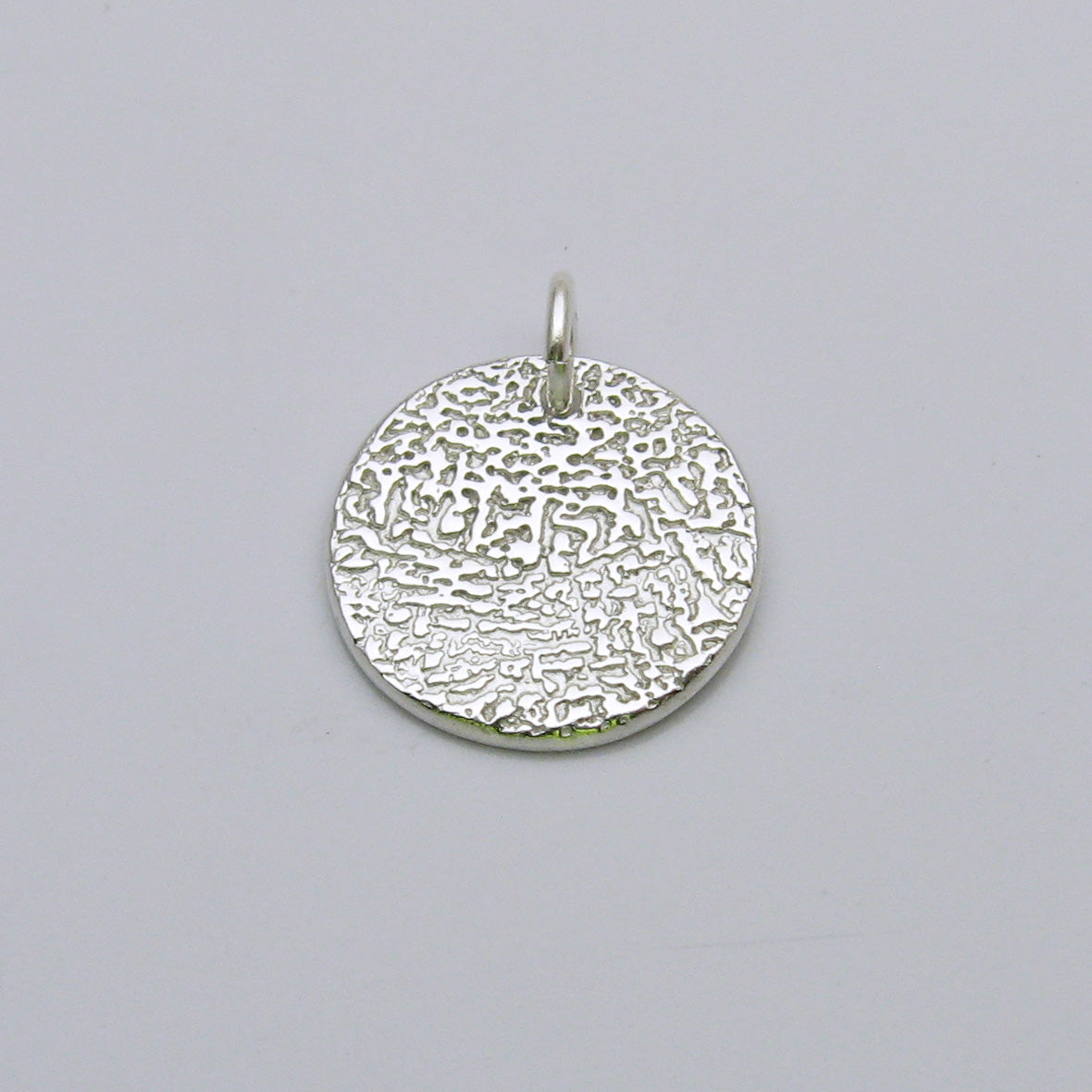 sterling silver dog nose circle pendant